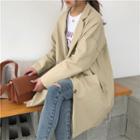 Plain Loose Fit Trench Coat