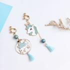 Non-matching Alloy Unicorn Tassel Dangle Earring