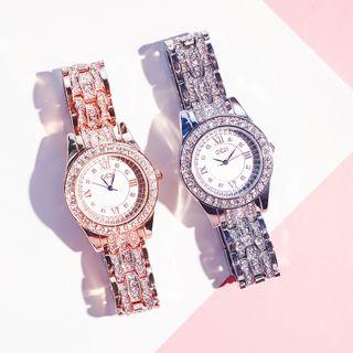 Embellished Roman Numeral Bracelet Watch