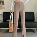 Low Waist Slit Bootcut Pants