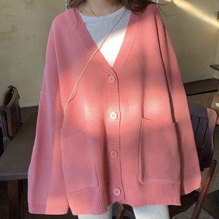 V-neck Cardigan / Ribbed Leggings