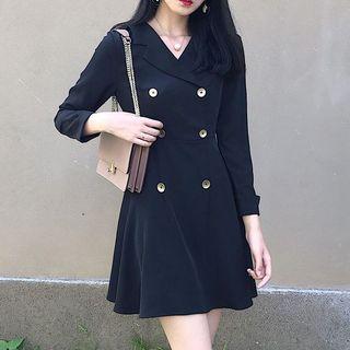 Double Breasted Long Sleeve Dress