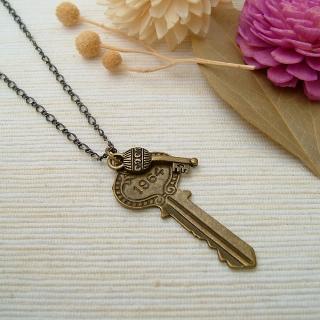 Double Keys Necklace Copper - One Size