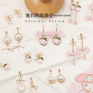 Faux Pearl / Peach / Bow Dangle Earring (various Designs)