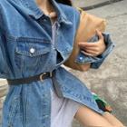 Loose-fit Denim Jacket / Slim-fit Sleeveless Dress