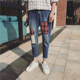 Patch Tapered Jeans
