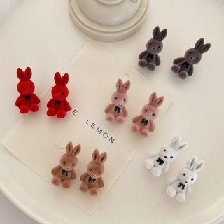 Rabbit Flannel Earring