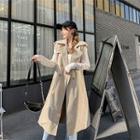 Sleeveless Double Breasted Trench Coat