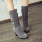 Zip Up High Ankle Boots