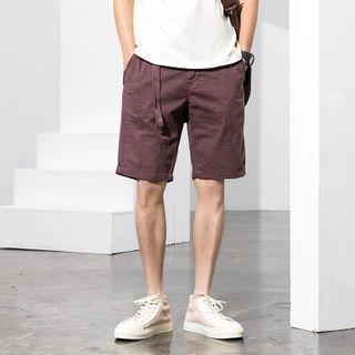 Patterned Buckled Shorts