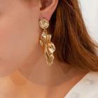 Irregular Alloy Disc Dangle Earring 1 Pair - As Shown In Figure - One Size