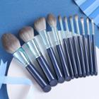 Set Of 11: Makeup Brush Set Of 11 - Blue & Gray - One Size