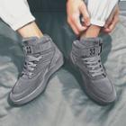 Numeral Fleece-lined High-top Sneakers