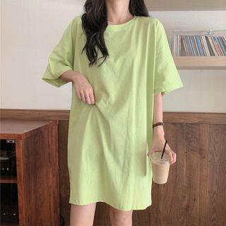 Loose-fit Short Sleeve Plain T-shirt