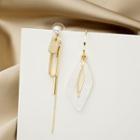 Shell Geometric Asymmetrical Alloy Fringed Earring 1 Pair - E3464 - Gold - One Size