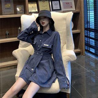 Corduroy Shirt / A-line Skirt