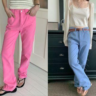 Color Straight-leg Pants