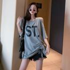 Loose-fit Drawstring T-shirt