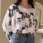 Print Shirt 1519 - Black - One Size