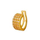 Rhinestone Layered Alloy Cuff Earring 01 - 1 Pc - A-706 - Kc Gold - One Size