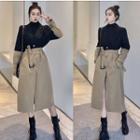 Two-tone Single-breasted Trench Coat