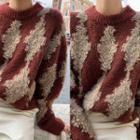 Crewneck Boucl  Pattern Sweater