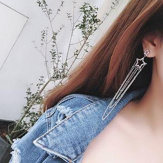 Star Drop Earring Silver - One Size