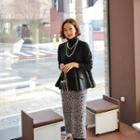 Turtleneck Ruffle Peplum Top