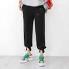 Slit-hem Seam-trim Sweatpants