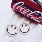 Rhinestone Smiley Earrings