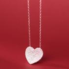 Heart Pendant Sterling Silver Necklace S925 Silver Necklace - Silver - One Size