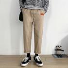 Letter Tag Straight-fit Pants