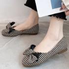 Houndstooth Bow Flats