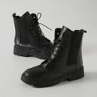 Lug-sole Lace-up Chelsea Boots