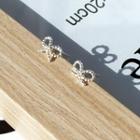 925 Sterling Silver Bow Stud Earring 1 Pair - As Shown In Figure - One Size