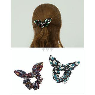 Patterned Bow Hair Scrunchy