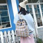 Letter Plaid Backpack