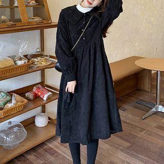 Long-sleeve Top / Midi A-line Dress