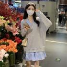 V-neck Sweatshirt / Halter-neck A-line Dress