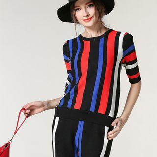 Set: Striped Sweater + Pants
