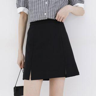 High Waist Split Skirt