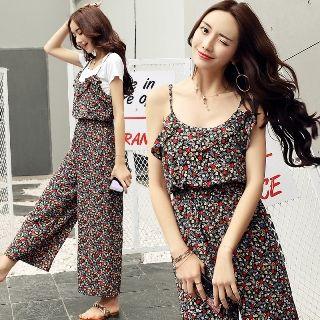 Sleeveless Spaghetti-strap Jumpsuit