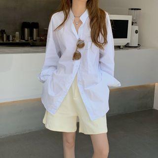 Long-sleeve Shirt / Wide Leg Shorts