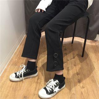 Buttoned Straight Cut Pants