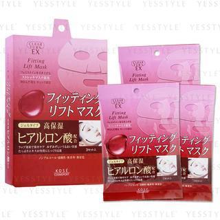 Kose - Clear Turn Ex Fitting Lift Mask - Hyaluronic Acid (red) 3 Sets
