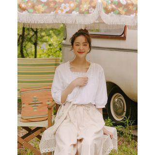 Drawcord Ruffled Culottes