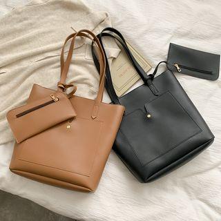 Set: Shoulder Tote Bag + Coin Purse