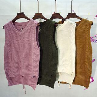 Tie-up Back Knit Vest
