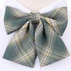 Plaid Ribbon Bow Tie Grass Green - One Size