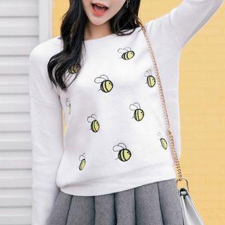 Bee Embroidered Sweater
